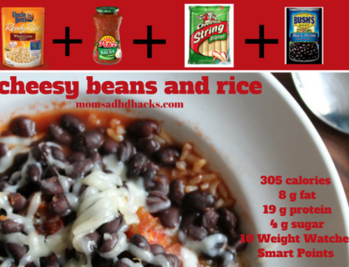 Quick Dinner Fix: Cheesy Beans and Rice